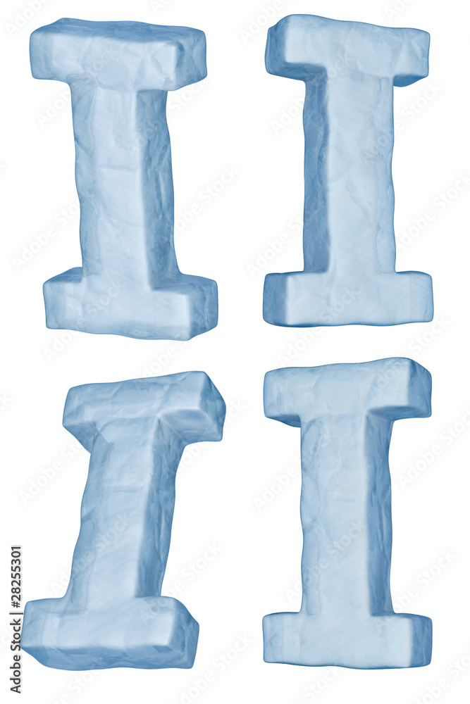 Icy letter I. Icy letter I.