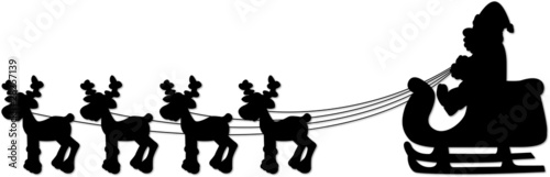 Weihnachtsmann mit Schlitten