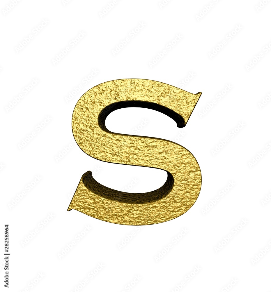Naklejka premium 3d gold letter