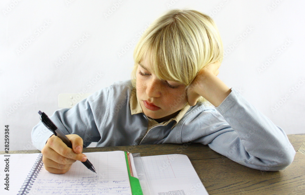 enfant faisant ses devoirs enfant faisant ses devoirs