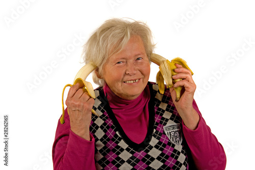 Senior Lady with Bananas