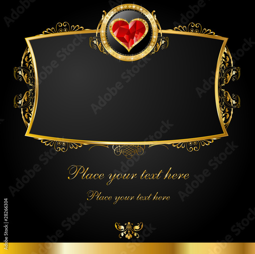 Vip, heart banner