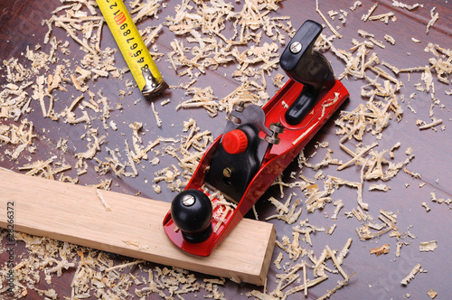 Shavings of wood photo