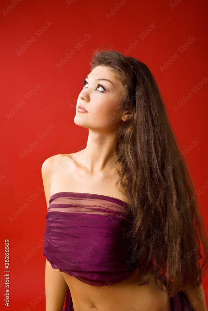 beauty woman in transparent veil beauty woman in transparent veil