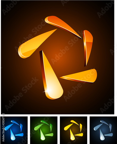 3d star emblems.