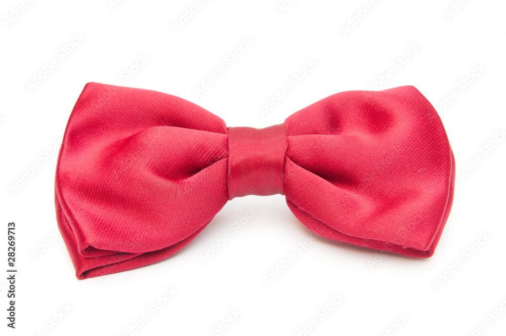 Red bow tie isolated on the white Red bow tie isolated on the white