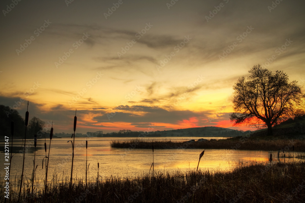 Winter sunset in Ireland