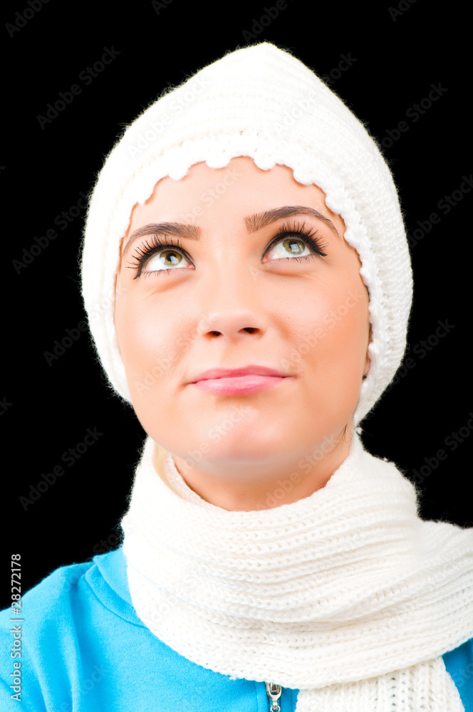Nice looking woman in the warm clothing Nice looking woman in the warm clothing
