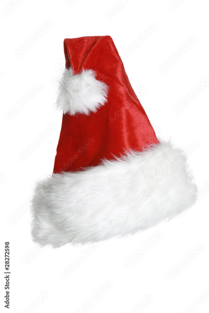 Santa claus hat. Isolated on white background Santa claus hat. Isolated on white background