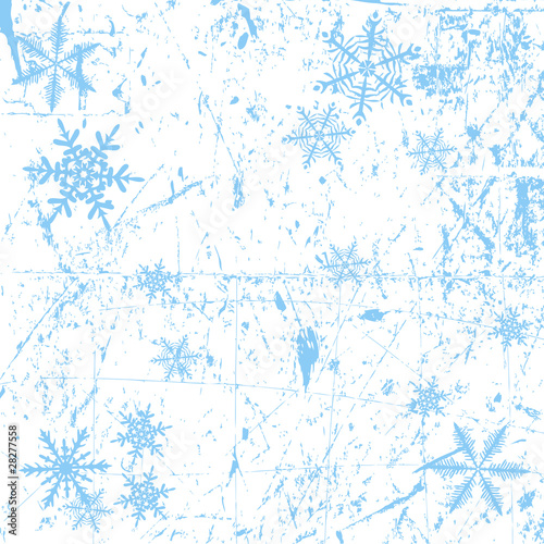 Winter background, snowflakes - vector illustration