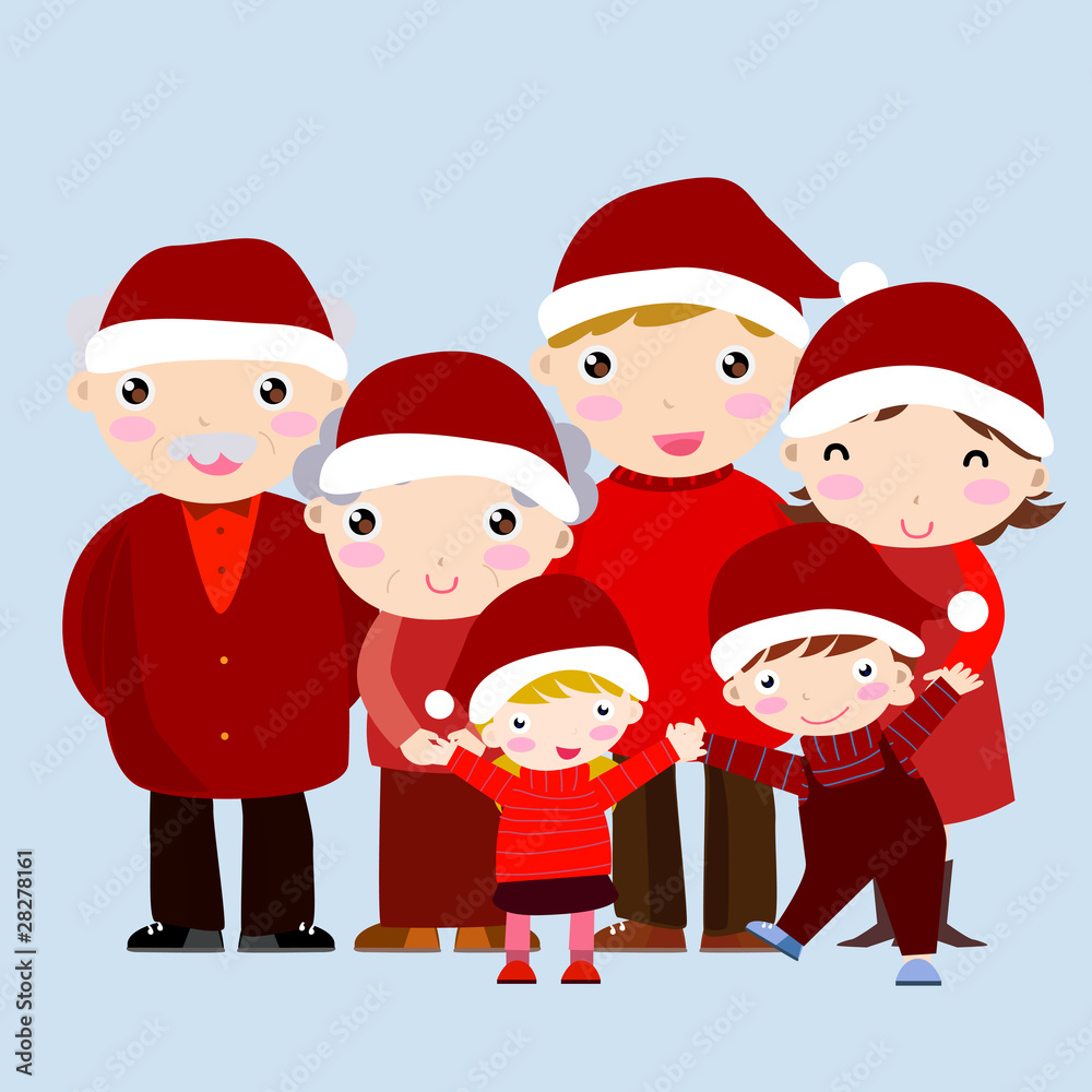 happy family at christmas