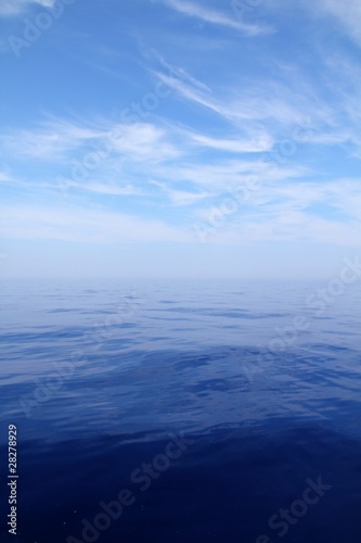 Calm sea blue water ocean sky horizon scenics © lunamarina