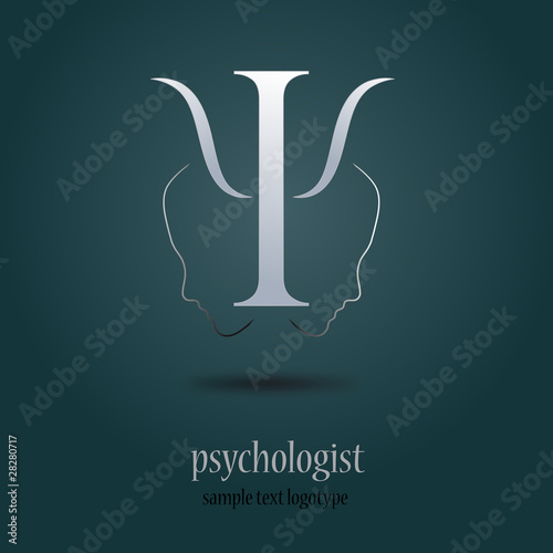 Logo psychologist in gray (vector )