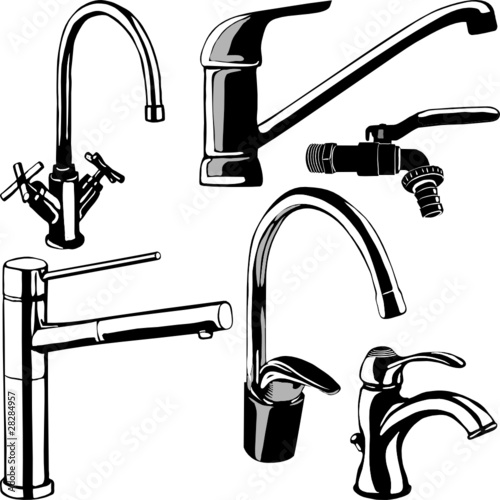 Various taps and fountains