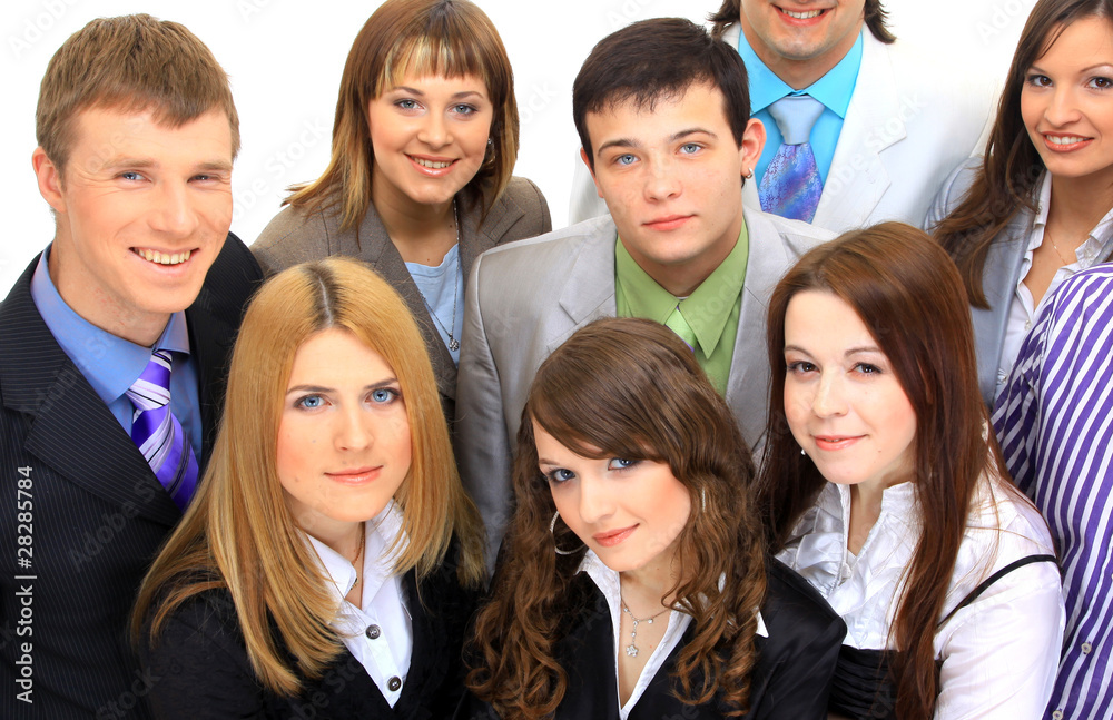 Top view of a group of business people Top view of a group of business people