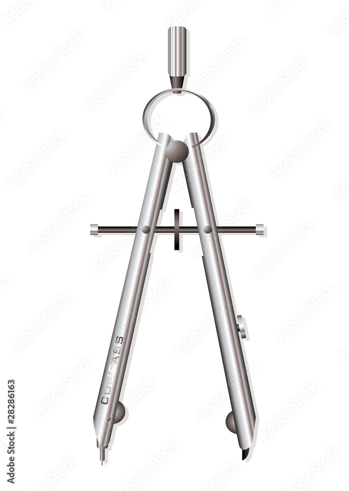 Silver compass