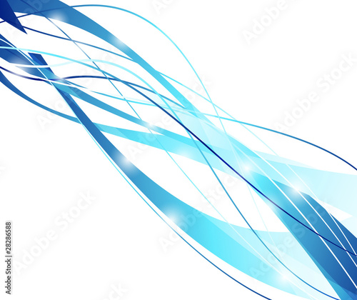 Futuristic abstract blue line concept