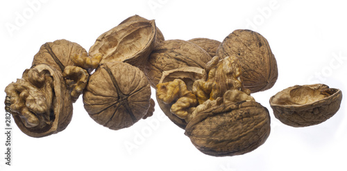 Walnuts isolated on white