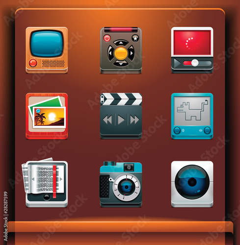 Multimedia. Mobile devices apps/services icons. Part 6 of 12