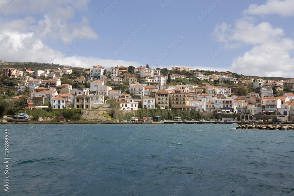 Pylos small village in the natural bay of Navarino - Peloponnese