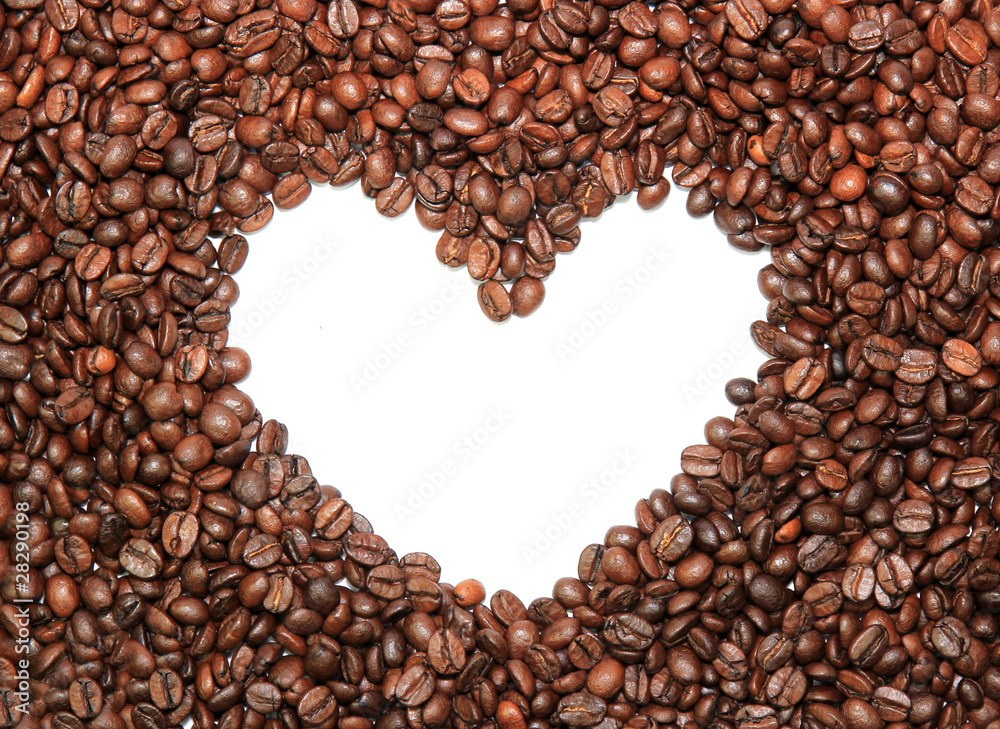Coffee heart shape Coffee heart shape