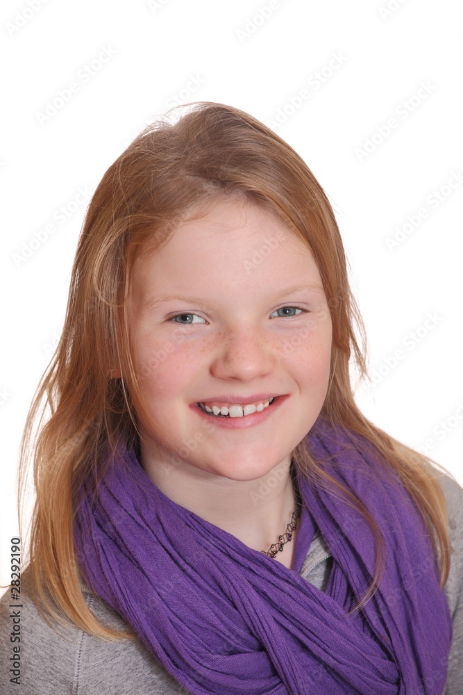 Porträt eines lächelnden blonden Teenager Mädchens Porträt eines lächelnden blonden Teenager Mädchens