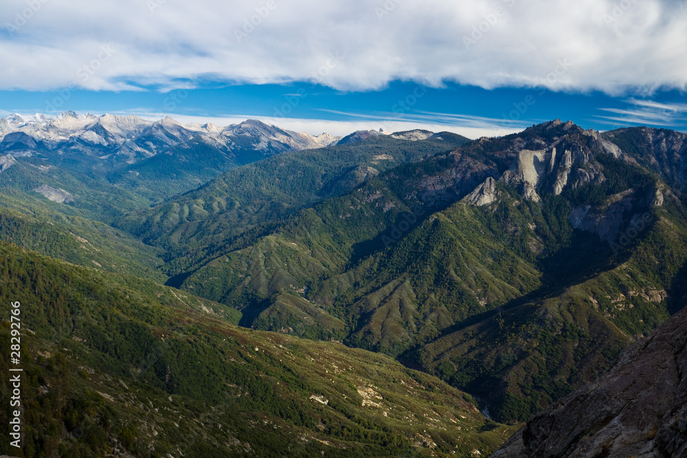 Views from Moro Rock in Sequoia National Park, California