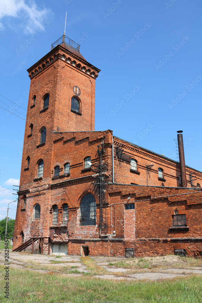 Old factory - brick distillery in Kochcice, Poland