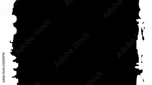 3d border witch clockwork machine. Seamless loop. Alpha channel.