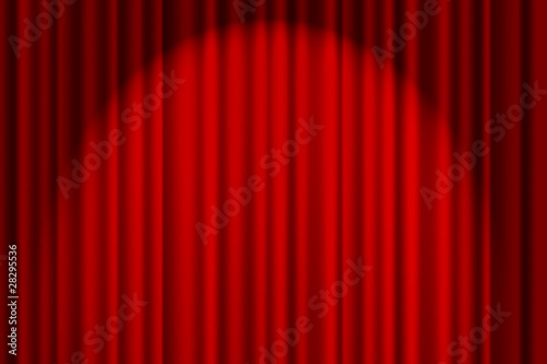 Red Curtain on stage