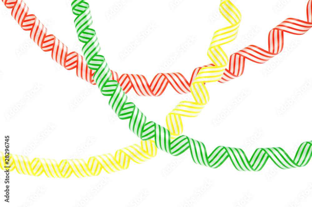 Fototapeta premium streamers on white background