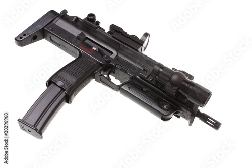 Modern assault gun isolated on white background