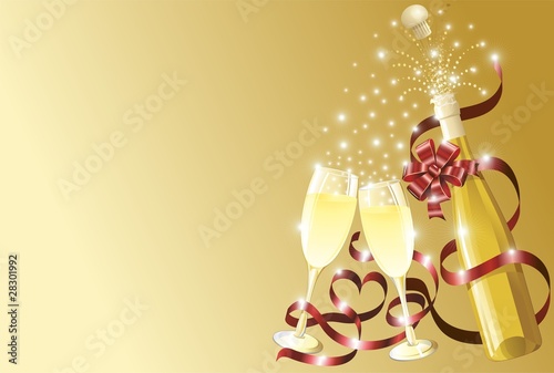 Champagne Auguri Sfondo-Champagne Background-Vector