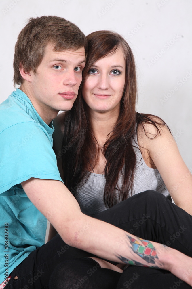 young happy couple in love