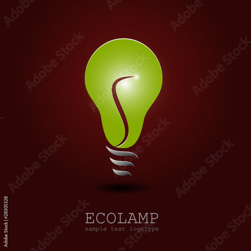 Logo energy efficient light bulb (vector )
