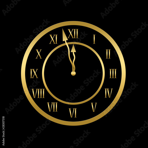 Clock is showing almost twelve