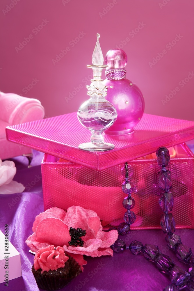 barbie style fashion makeup vanity dressing table Stock Photo | Adobe Stock