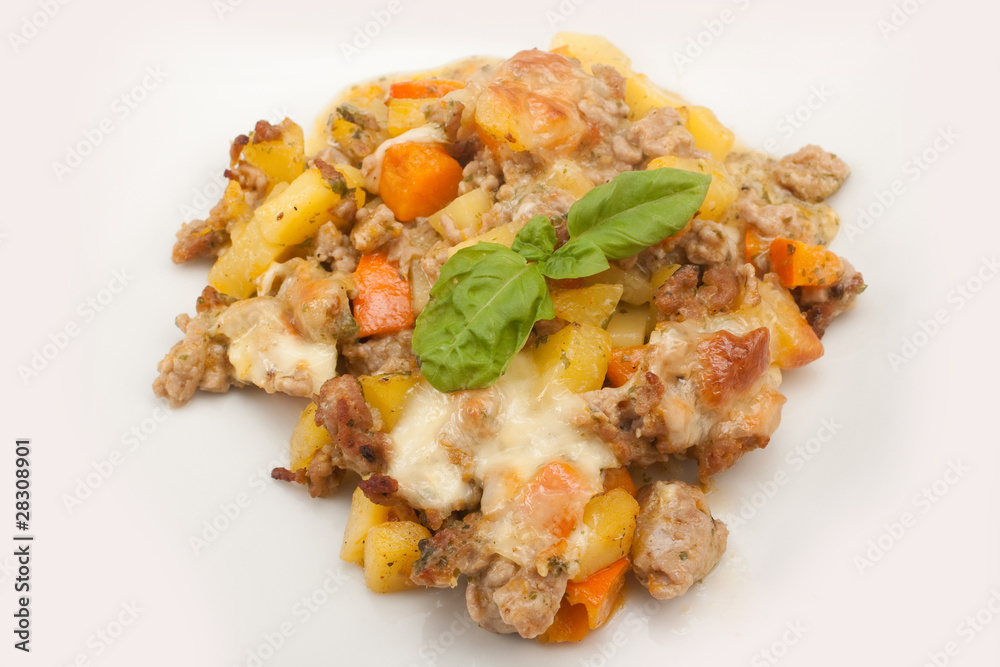Hackfleisch-Kürbis-Kartoffel Auflauf Hackfleisch-Kürbis-Kartoffel Auflauf