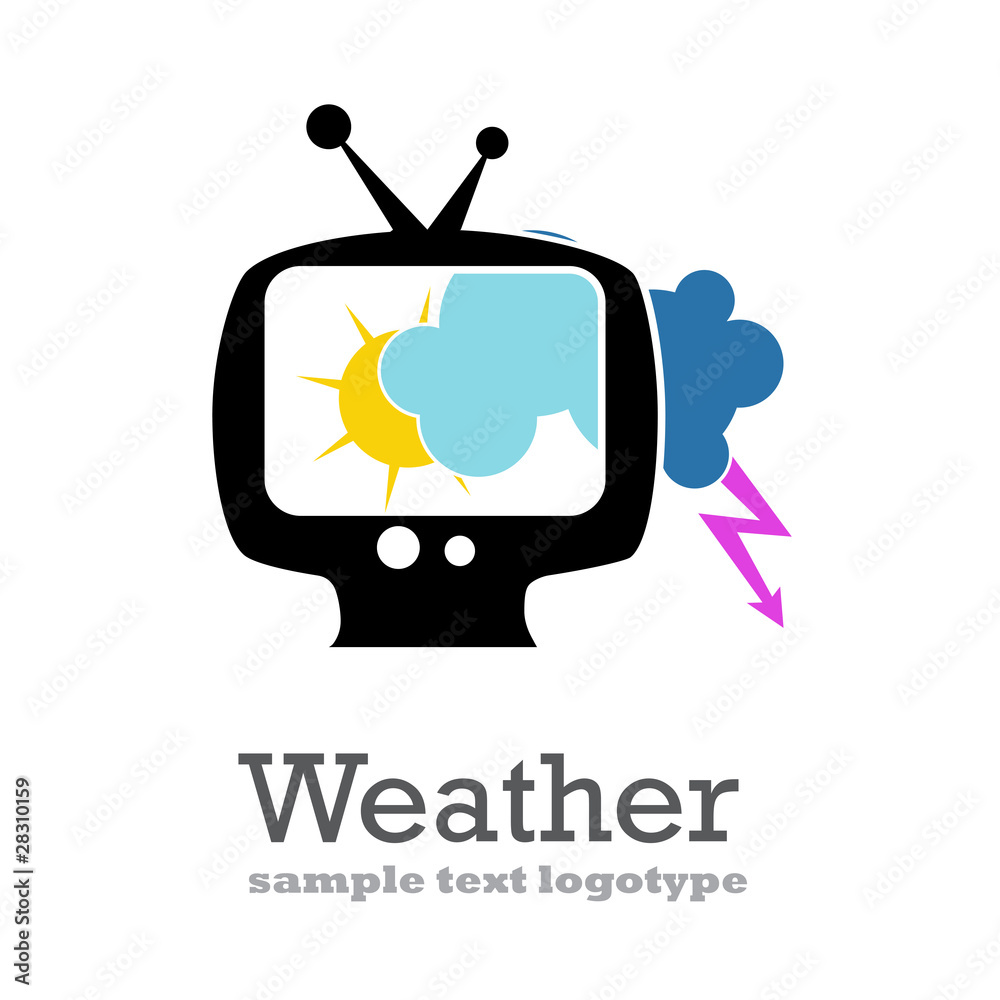 Logo weather in tv # vector Stock Vector | Adobe Stock