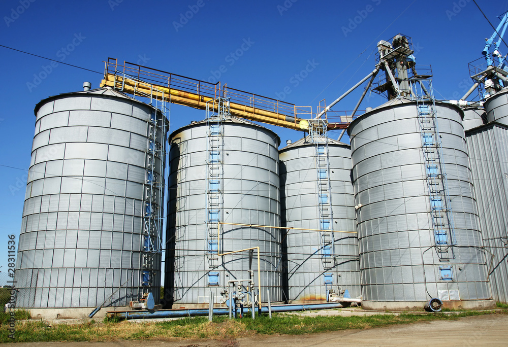 Silos and sky