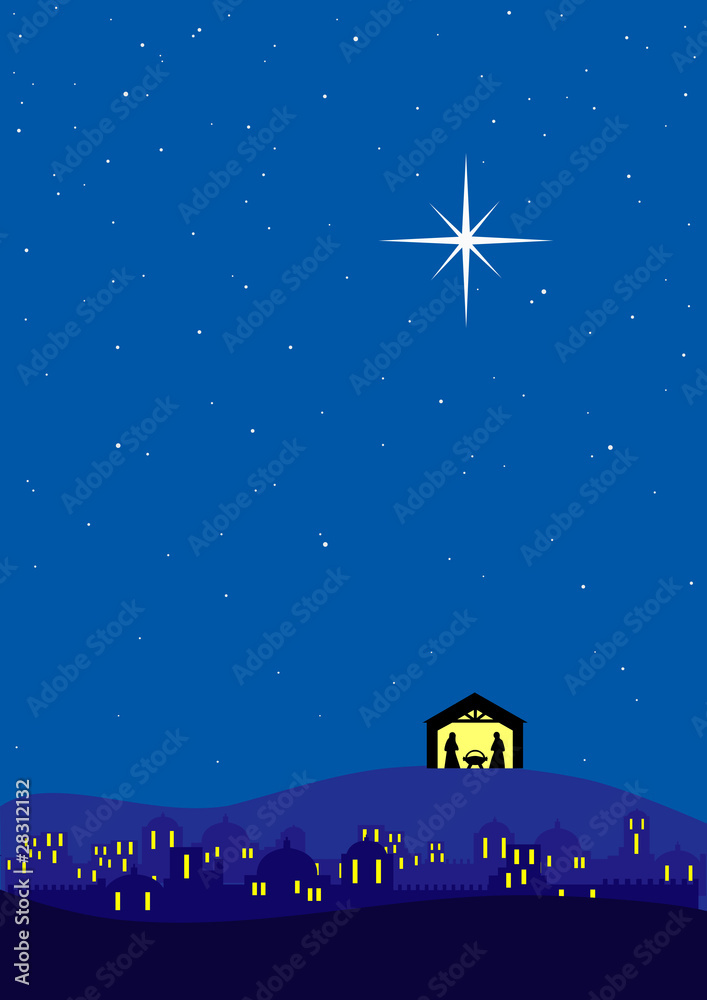 Fototapeta premium Bethlehem christmas background