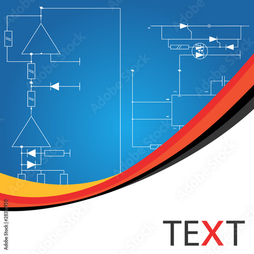 Technical schema of electric installations vector blueprint