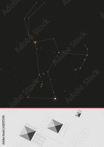 Orion and Giza pyramids