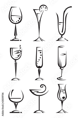 drinking glass collection