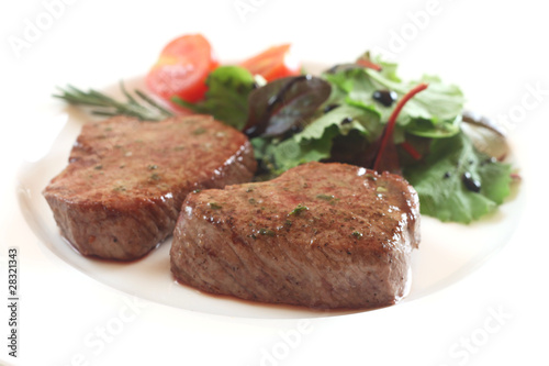 Sirloin Steaks with Green Salad