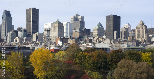 Montreal skyline in autumn, Canada