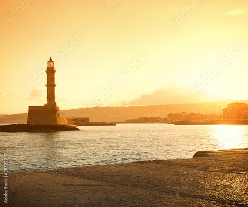 Beautiful sunrise at lighthouse