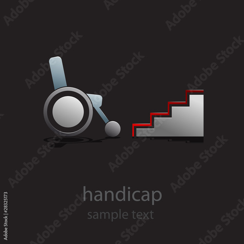 Logo Architectural barriers, black background # vector