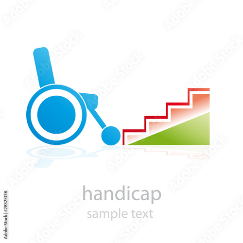Logo Architectural barriers and ramp access # vector