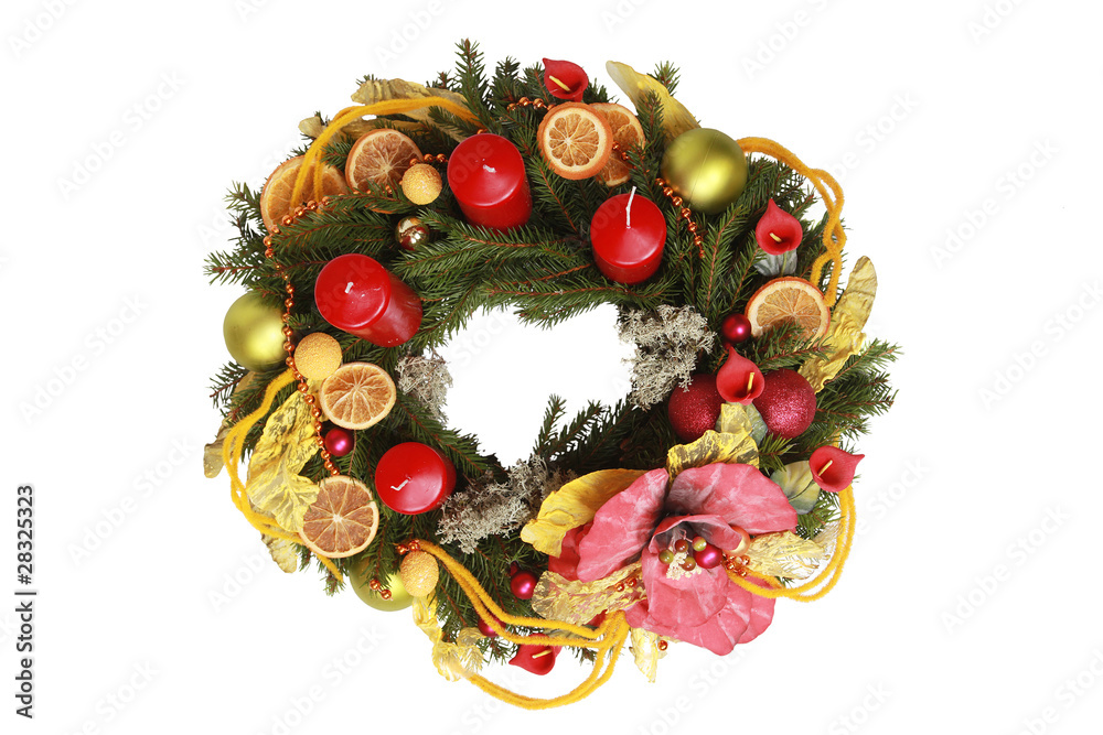wreath on white